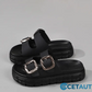 Design-Coole Sandalen mit extra-dicker Sohle für maximalen Komfort- mit offener Zehenpartie und Ausschnitt cetaut