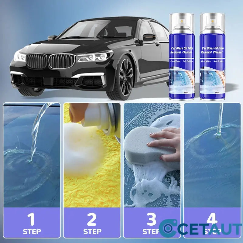 Autoglasreiniger zur Entfernung von Ölfilmen cetaut