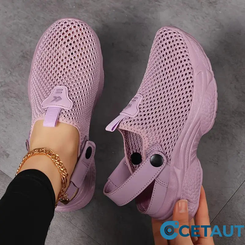 👟EVA-Sohlen federn jeden Schritt ab-Atmungsaktive, rutschfeste und lässige orthopädische Damen-Sneaker cetaut