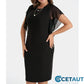 💃Elegant. Bequem. Perfekt für jeden Anlass💫Einfarbiges Midikleid mit Rundhalsausschnitt cetaut