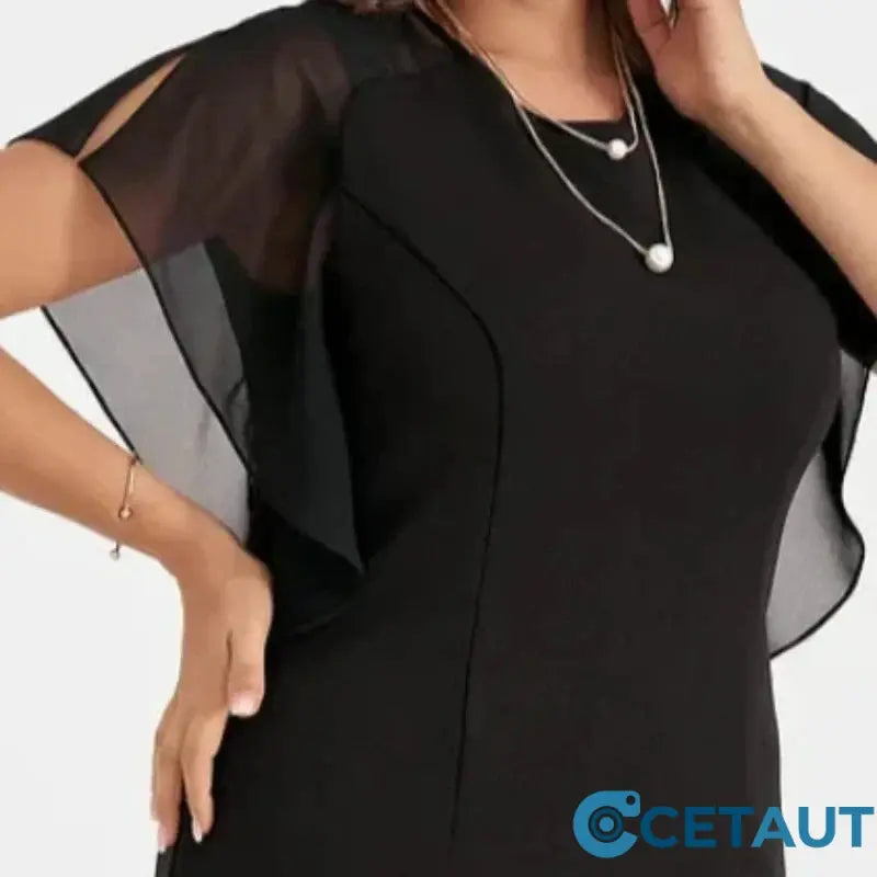 💃Elegant. Bequem. Perfekt für jeden Anlass💫Einfarbiges Midikleid mit Rundhalsausschnitt cetaut
