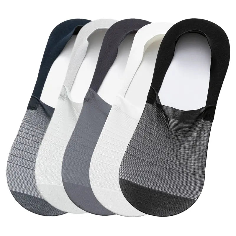 🧦5 Paar Ice-Seiden No-Show Socken – Ultra-dünn, rutschfest & atmungsaktiv für Sneaker & Loafer (50% Rabatt) cetaut