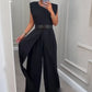 Einfarbiger Jumpsuit mit Rundhalsausschnitt cetaut