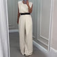 Einfarbiger Jumpsuit mit Rundhalsausschnitt cetaut