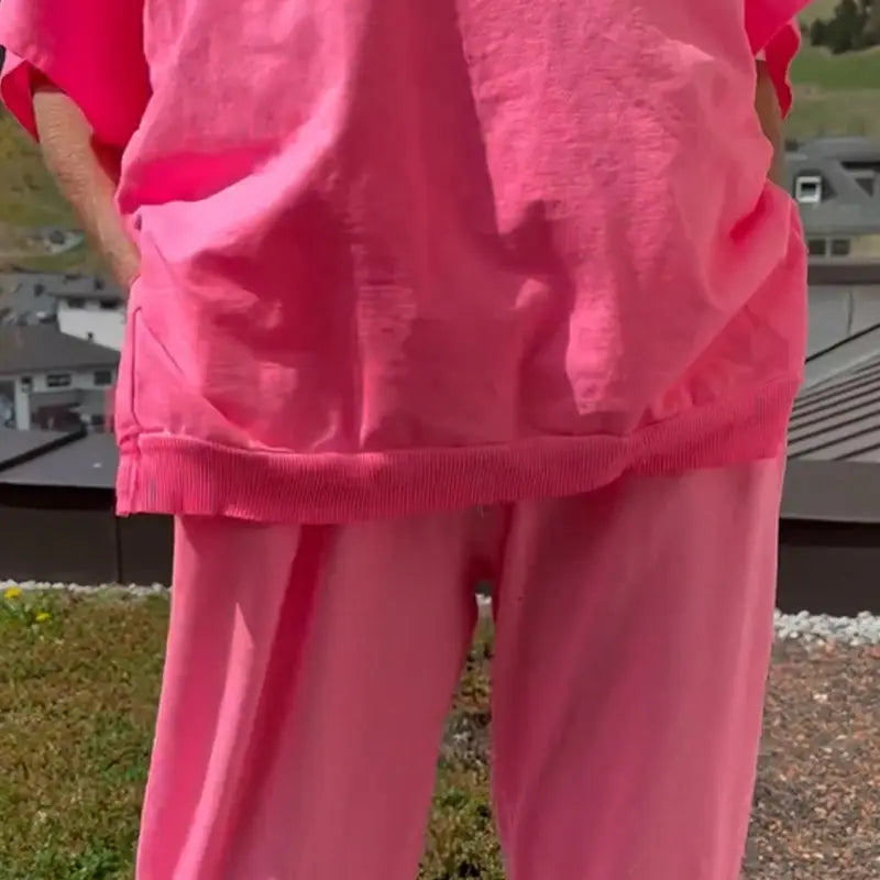 Zweiteiler: Oversize-Hoodie mit Fledermausärmeln & Hose mit geradem Bein cetaut