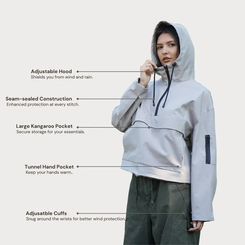 🎁3-in-1 wasserdichte Damenjacke – Schutz vor Regen, Wind und Kälte cetaut