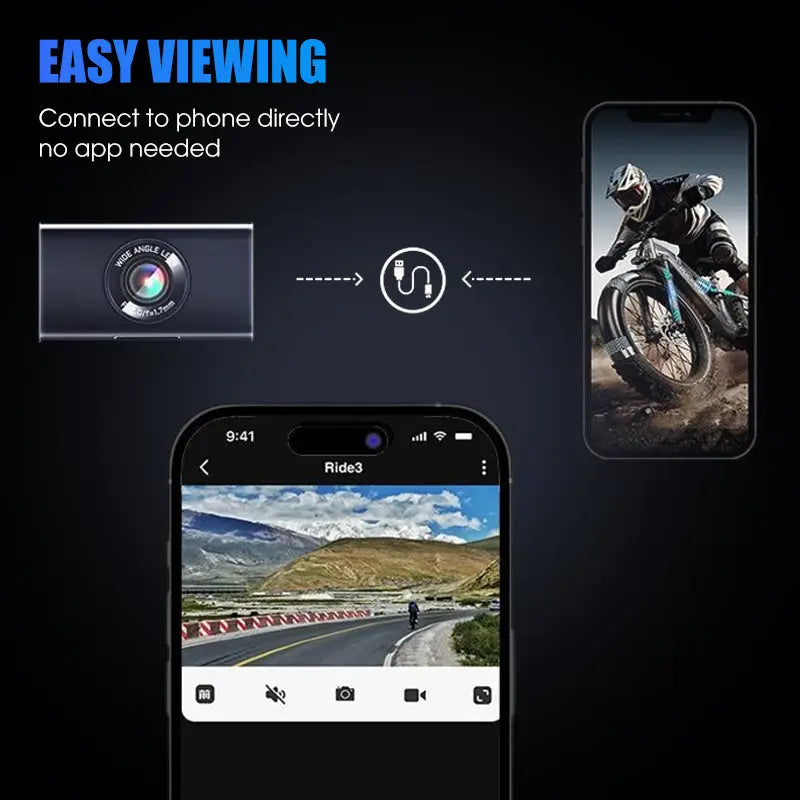 Waterproof HD Motorcycle Dash Cam cetaut