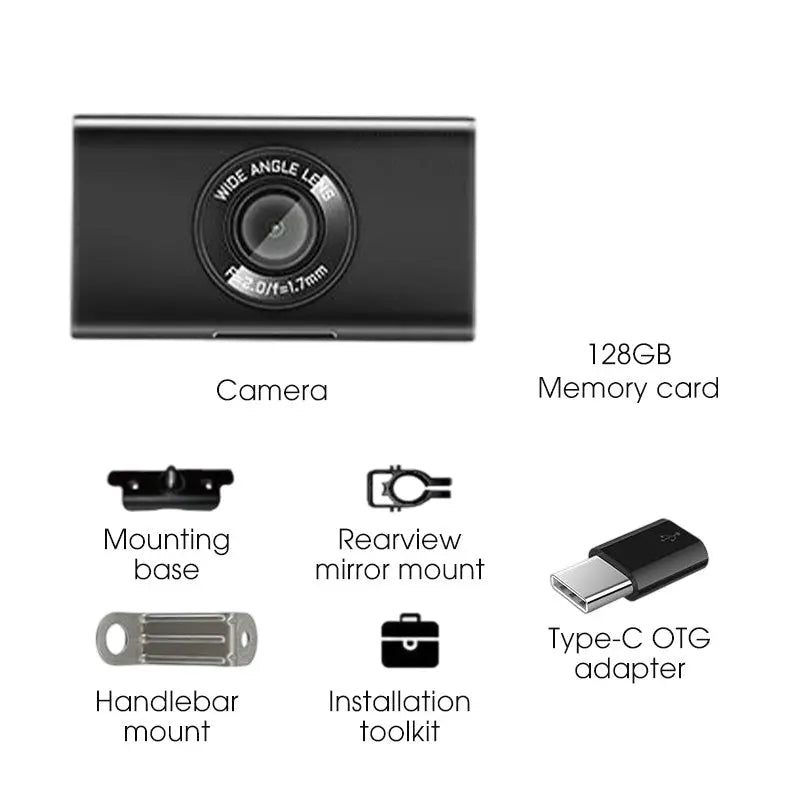 Waterproof HD Motorcycle Dash Cam cetaut