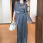 Damen 3-teiliger Set: Hemdjacke, Tanktop und Hose cetaut