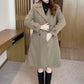 🧥🍂2025 Herbst Neuheit Fleecegefütterter, verdickter, mittellanger Damen-Trenchcoat